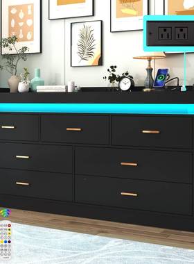 美木质斗式柜卧室床尾抽YRL屉柜客厅收靠墙储六物柜法式七九斗橱