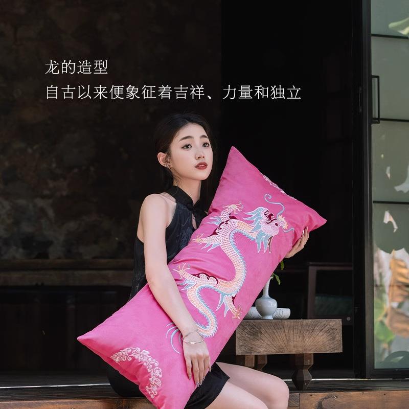 新床中国式扶手客厅沙发靠垫长条抱枕头不含芯风jx081大靠背枕垫