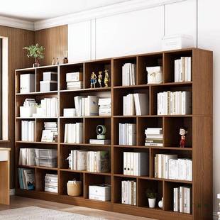 书架置物柜架落家用储物柜客厅卧室靠墙收纳书橱一体整墙书GPU地