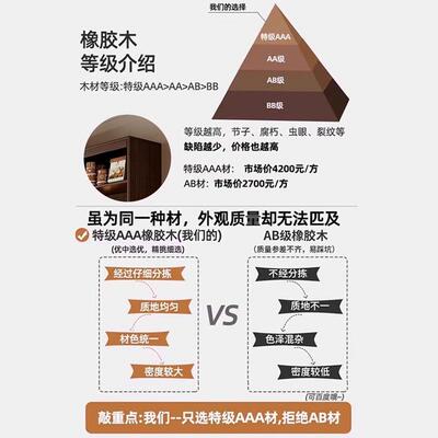 实木书架置架地去客厅落胡化一体整墙61158收物纳储物柜桃木色家