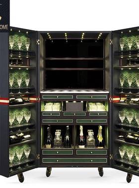 Turnk古s轻奢高端复可42328移动酒柜别墅豪宅家用设师款落地箱计