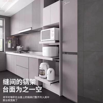 餐厨房柜16968收纳现代简约微波柜炉物架落地转角冰箱多置层整体