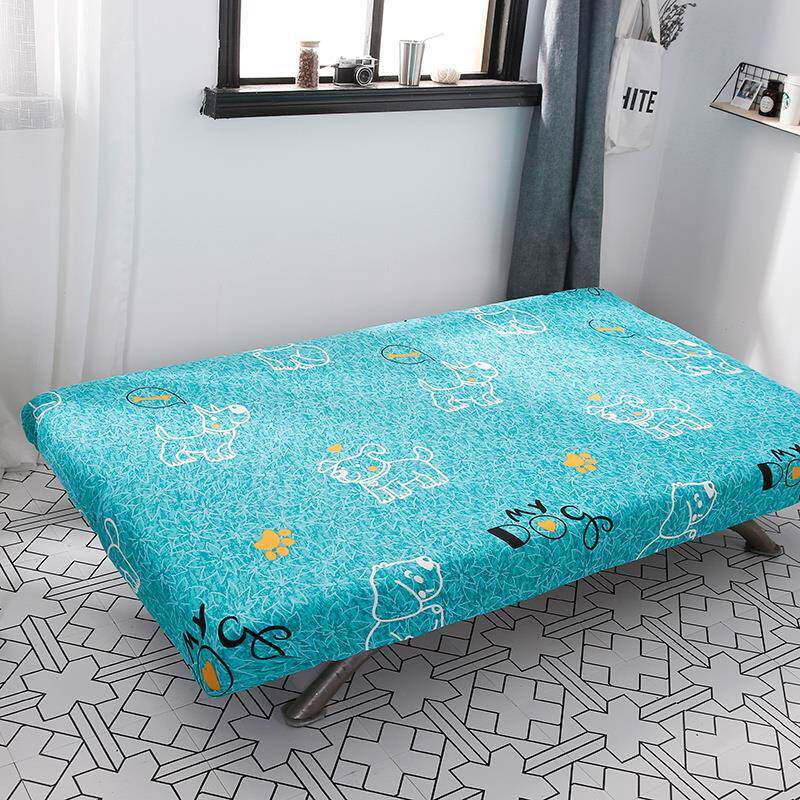 EQ4F简易折叠沙床子无扶发沙F757JMJ9发罩全包套全盖双人沙发垫手