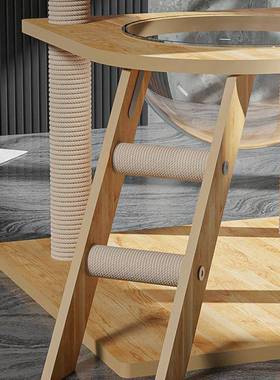 猫4188爬盘架双太空舱猫窝猫抓板抓磨爪耐耐磨不掉屑夏季窝转猫玩