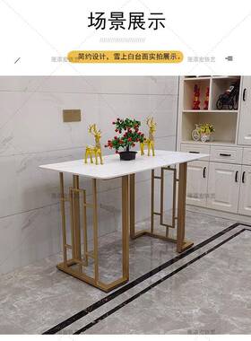 A6T12214现货铁艺不锈钢桌书几架桌腿桌脚餐台脚桌属子腿吧台金桌