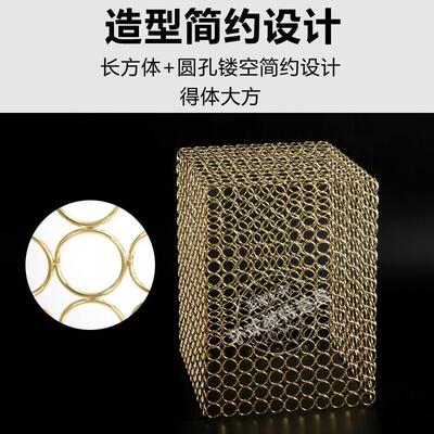 金属方形体展白UHP示示台金色地台橱窗陈列展商业会展镂立空模特