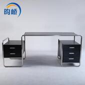 昀家具S28现Desk简5约代不锈钢板式 65509长方形带抽办公桌电脑峤