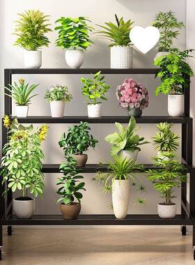 花架多子物架阳多台落地置式层阶梯式防水防锈庭院82162肉室内外