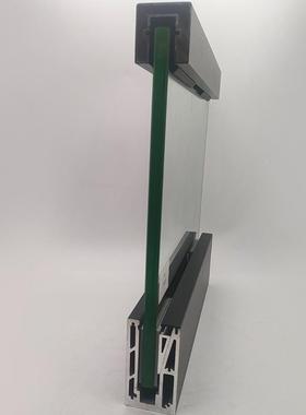 跨境无框铝玻璃26671卡槽U型卡定槽合金型材阳台扶手阁装楼室外明