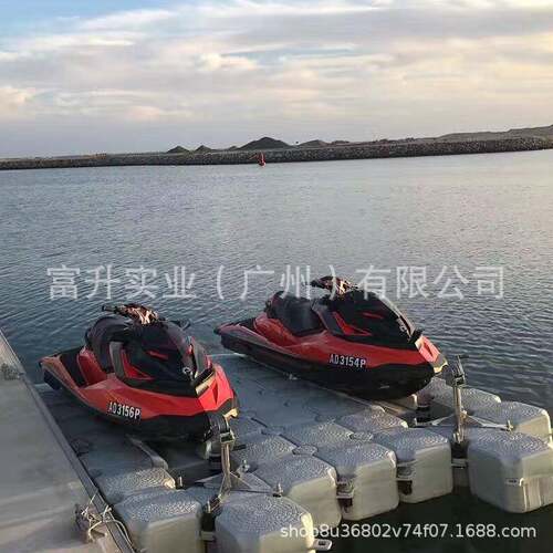 水上摩托码头停海上冲浪浮桥49214塑浮料筒浮台艇靠船游艇靠泊位