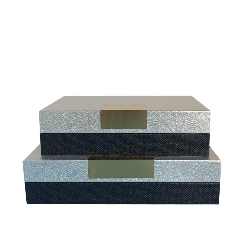 现盒代样板房PS189软装卧木质关工艺品高端皮革装饰摆件室玄收纳