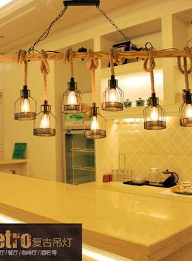 式复古工美长业风酒吧餐厅网咖吊个性吧台橱窗店JOJ铺创意麻灯绳