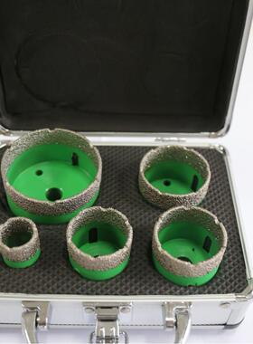 6件材套金M14刚石焊开孔器套装石大理石瓷砖玻钎璃开孔器94645开