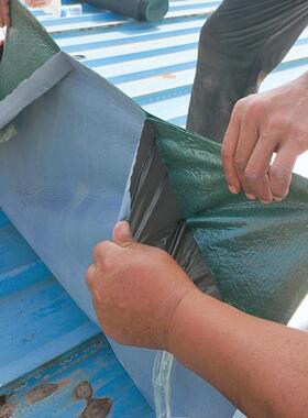 屋顶自防补漏材料卷彩雨钢瓦粘防水材房顶72465铁皮止漏防水隔热