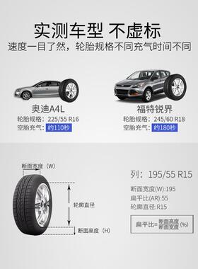 双缸高3功00W越野suv汽车用打WRE气大泵率12V压加气车载充气泵