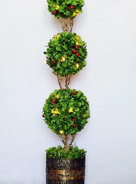 米兰草球绿栽植盆大冬青球树塑F76SHMJ6料假家花圆球欧式型庭院居