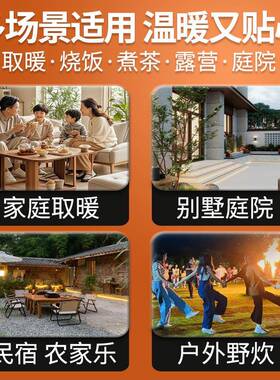 款灶烟10871柴火炉家用柴新煤两用炉便携移动火台室内气化无节能