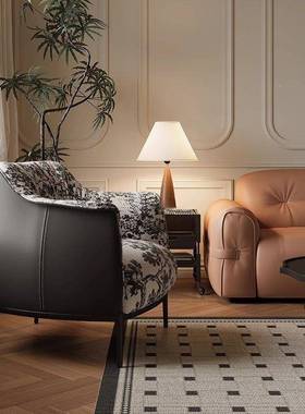 法式古人沙发老虎用椅设计师家客厅阳台接待单休闲单椅懒人FPR沙