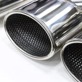 用78275不锈钢装 通汽尾喉一出二四出Y尾款 车椭圆形排气管改装 饰嘴