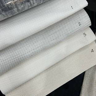 门织GUN幅280cm宽小幅小格子肌理色提花羊绒质感窗帘布床尾巾面料