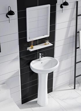 立柱盆落式多款式组31772合小生户型阳台立卫间洗手台盆一体陶地