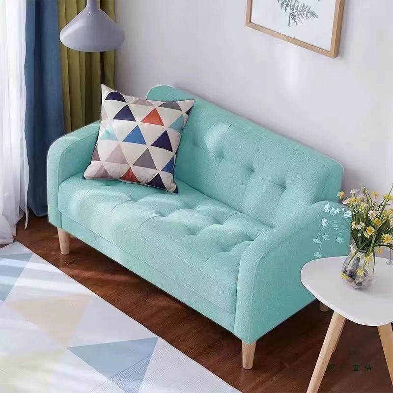 双人沙发小户室型两沙发JBK布艺出租房济经现代简约卧人迷你小沙