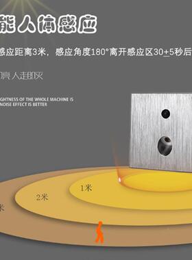 86型嵌入式地属人体感应脚灯高端全金铝材楼73014梯踏步过道走小