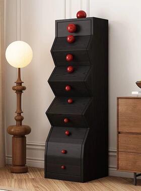 实木古五斗柜不规则储柜物柜餐边收纳60609网玄红客风厅置物柜子