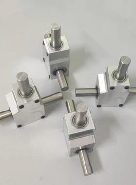 90度转角器铝外壳小型齿轮箱速比:54288同向双输轴经12m1m1减速出