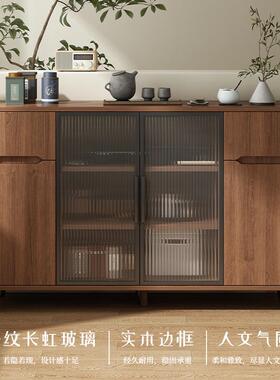 房r^餐边柜酒柜客厅靠墙38412体2实一木茶水柜205新款家用置物斗