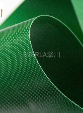 0.MM轻薄明PV6C绿色轻型输送带表面涂PVC胶中间加透P导UPVC输送条