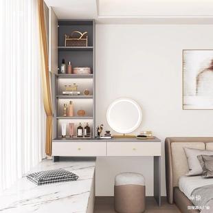 半阳飘窗化妆桌飘梳妆搭台书桌一体窗化妆台组合IAH架子收纳实木