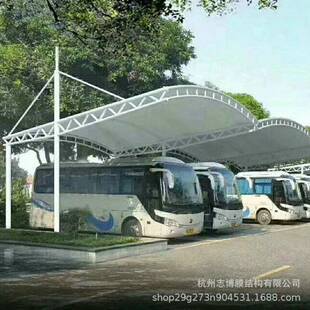 小区学校膜车结构停车棚39425汽车自行遮阳棚车充桩合金电结构钢