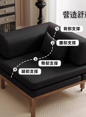 式一体两用折可叠单人沙古发床法中风实木贵69913妃沙发客厅小户