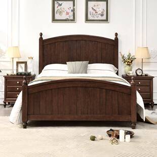 美式床全实木床卧室1.5米单人床1.35米儿童床简约美式乡村家具