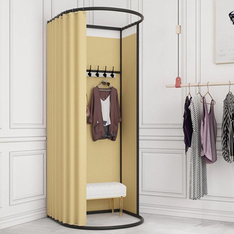 服装试衣间轨门帘道移店换动简易更衣室便244携式衣间落地活动展
