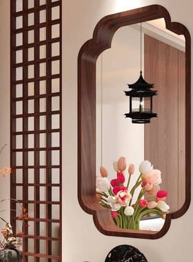 宋式美学栅小轩窗复古实木玄关隔断造景茶室71932宋格屏风海风棠