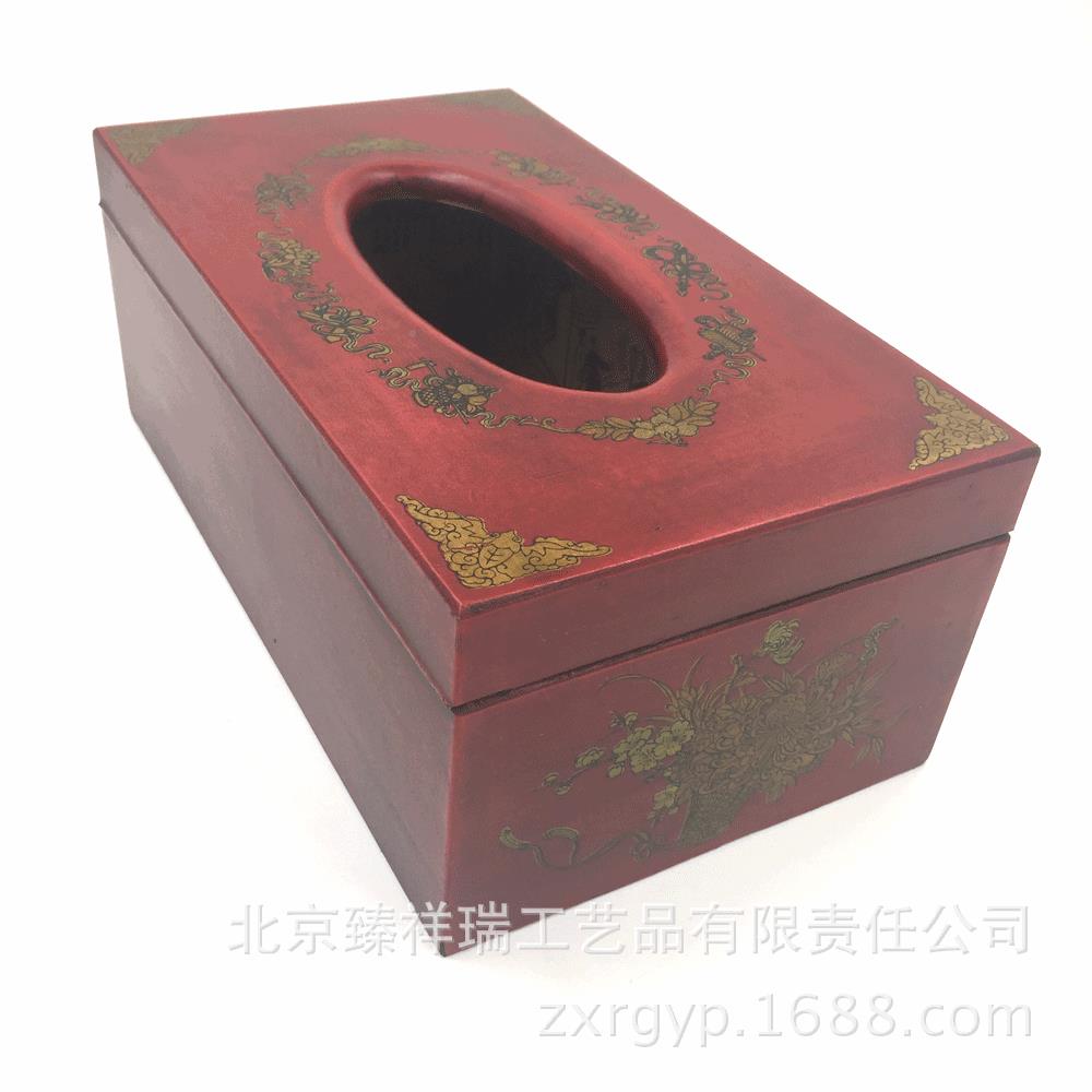 仿古纸巾盒24681古韵木玩制创意文木手工木头片木雕刻艺