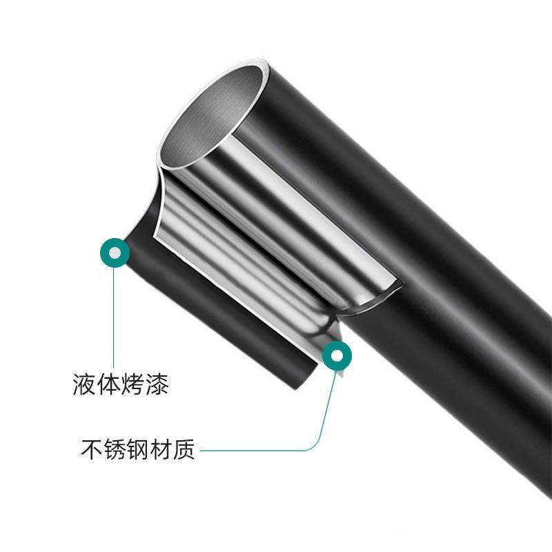 免孔可伸缩浴间室淋浴隔断打浴帘杆卫生防水防DDL霉不钢弧锈形