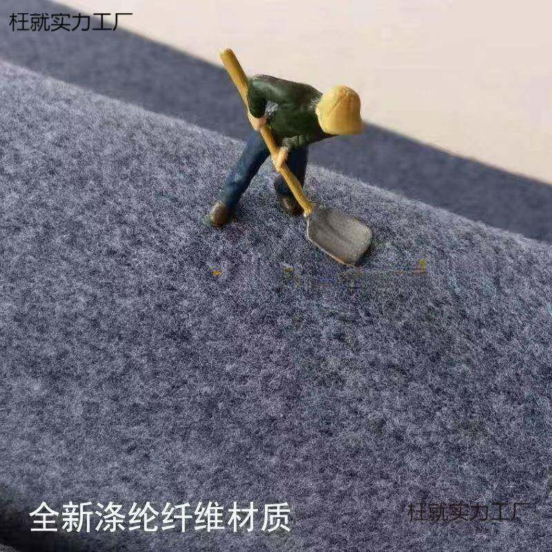 灰色拉绒加RQI厚特厚客地毯满铺厅卧室走廊出租全屋毛面坯房大积