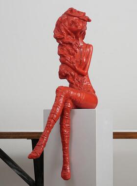 抽象人物雕创意软酒装饰品店大堂塑装置艺术房品76882样板大型铁