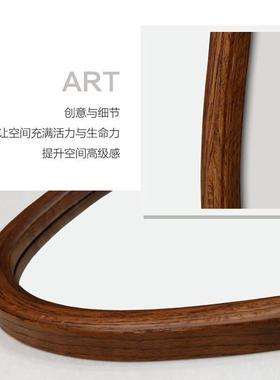 B213OEN实木复古古网红异形穿衣壁L挂式户玄中关装饰试衣全身镜入