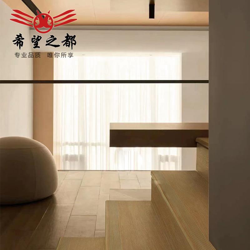 木纹楼梯踏步瓷砖楼梯别实木纹加厚一60894砖圆弧边拉槽防体滑墅