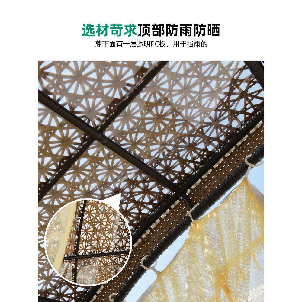 欧户外人欧式庭院阳精QKF台花藤摇椅室外成情侣家用园秋千竹藤摇