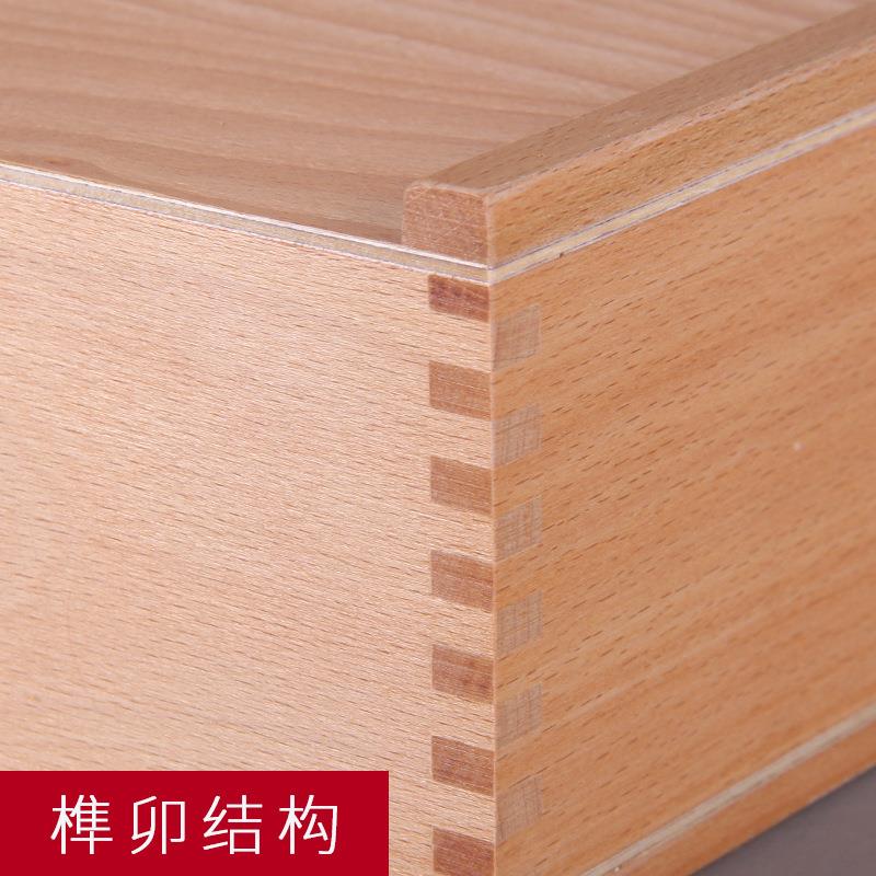 实木纳制3层彩色铅笔收盒画笔蜡笔颜盒素描铅料笔木多层EWJ收纳箱
