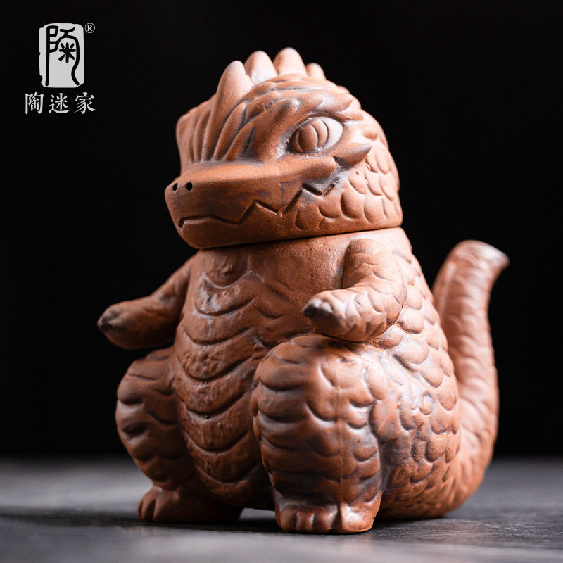 陶迷粗陶恐龙茶宠手工可养