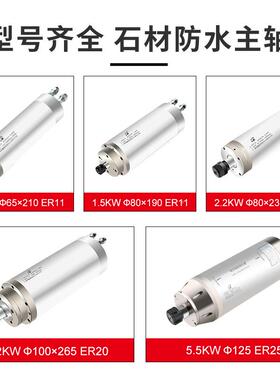 翰琪前雕刻机主电ACK机0.8/程1主.5/2.2/轴3.2/5.5KW水冷石材电轴