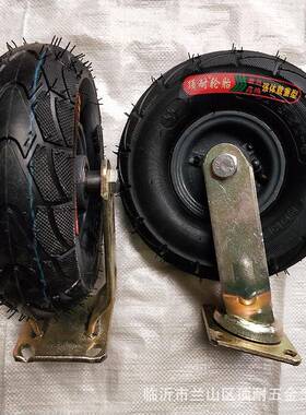 铸钢充气轮胶QNB0寸1350-4顶耐万向脚尼龙轮万向轮工业橡轮轮胎