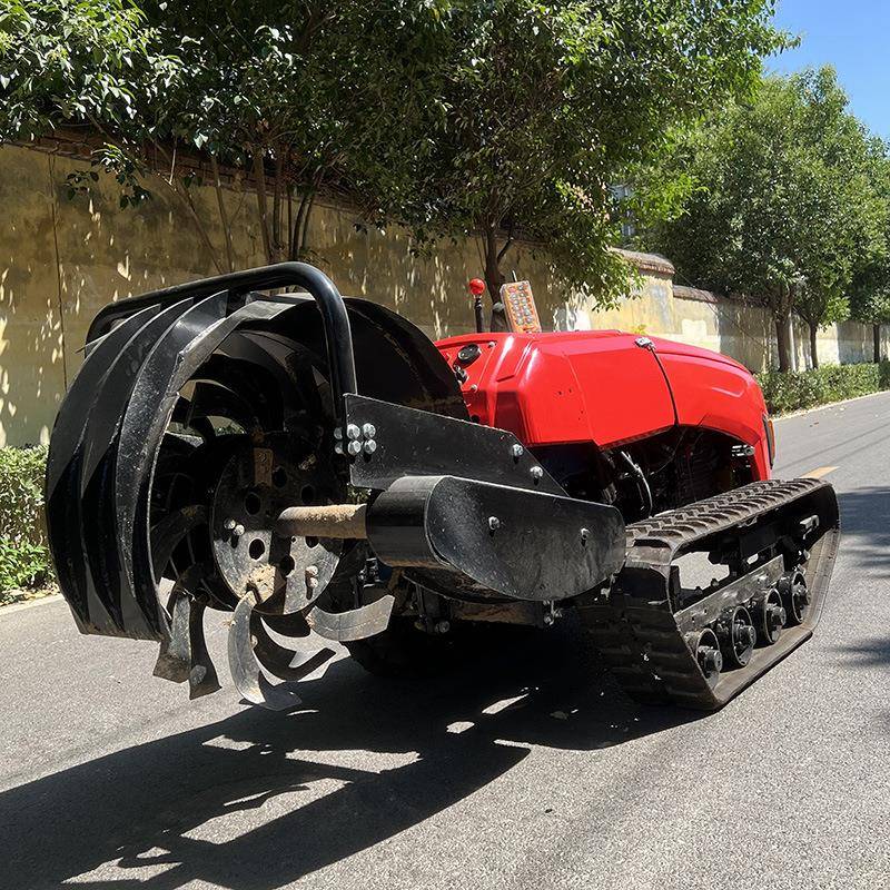 履带陵式拖拉机开沟机山地丘果型NPH园施肥开沟机马大力小柴油开
