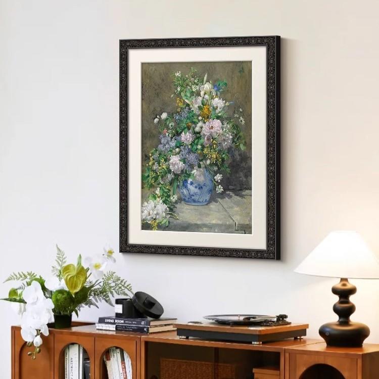 《花漾雅》轻法绿色花卉客厅装饰画古艺术QKW春式天复卧韵室床头